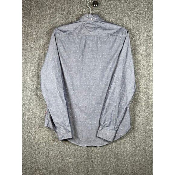 Tommy Hilfiger Men's Shirt S/P Classic Fit Gray Long Sleeve Button Up Collared - Picture 2 of 9